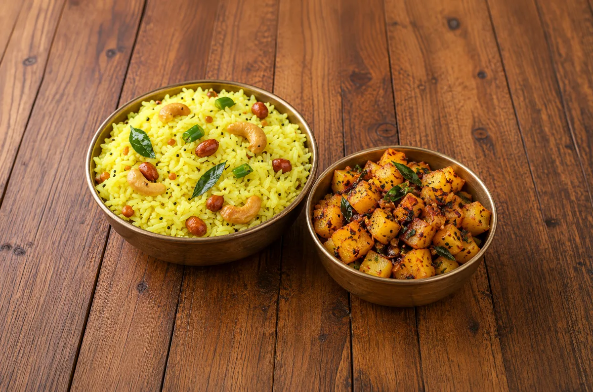 Lemon Rice + Poriyal