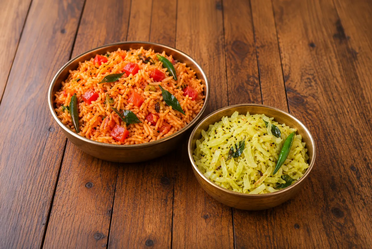 Tomato Rice + Poriyal