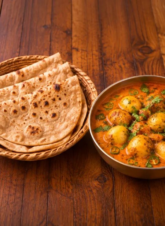 Aloo Dum + Chappathi