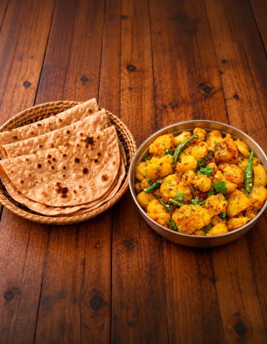 Aloo Gobi + Chappathi