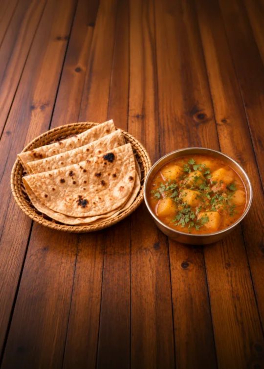 Aloo Rasawala + Chappathi