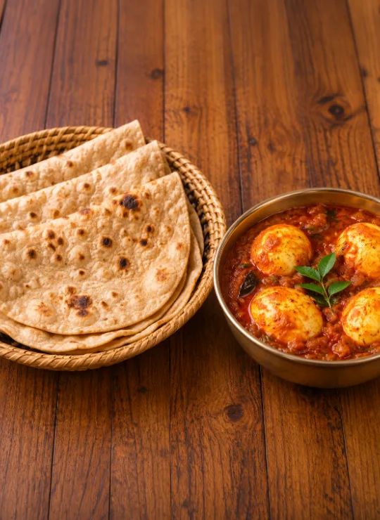 Chappathi + Egg Gravy