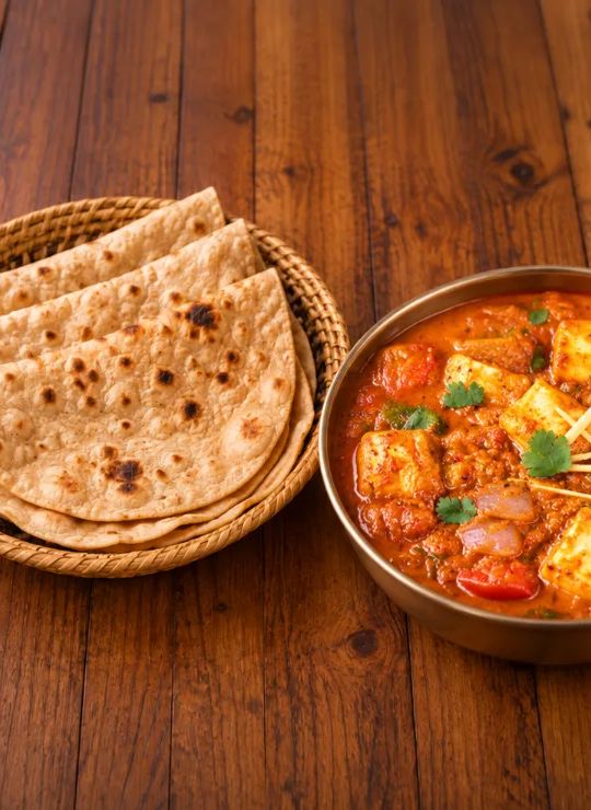 Kadai Paneer + Chappathi