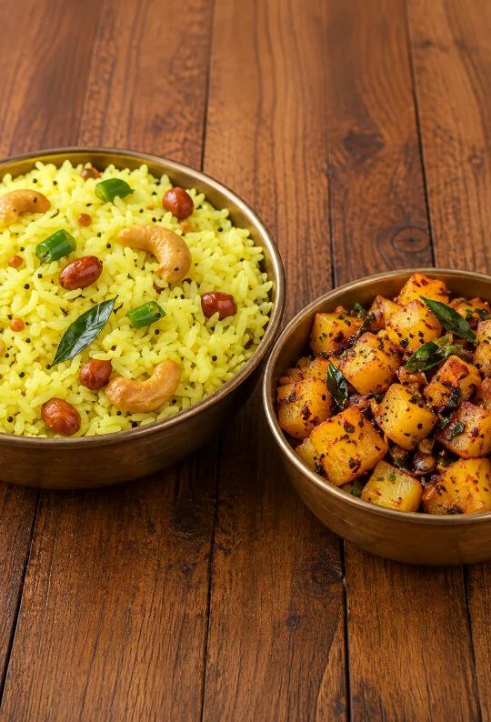 Lemon Rice + Poriyal