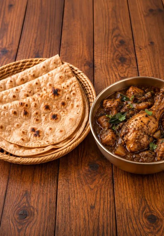 Pepper Chicken + Chappathi