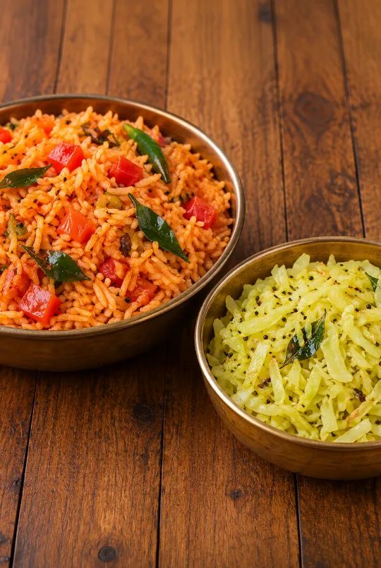 Tomato Rice + Poriyal