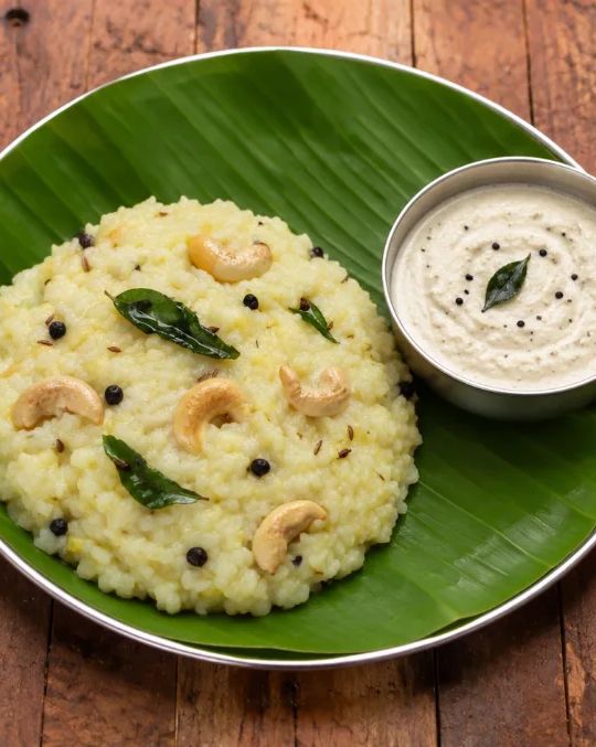 Ven Pongal + Chutney